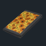 Orange Poppies Trifold Wallet<br><div class="desc">Poppy flowers,  hand-painted in Photoshop,  seamless pattern.</div>