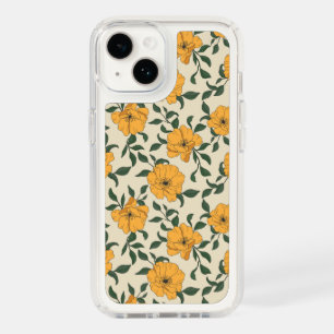 Orange Poppy Flower Pattern Speck iPhone 14 Case