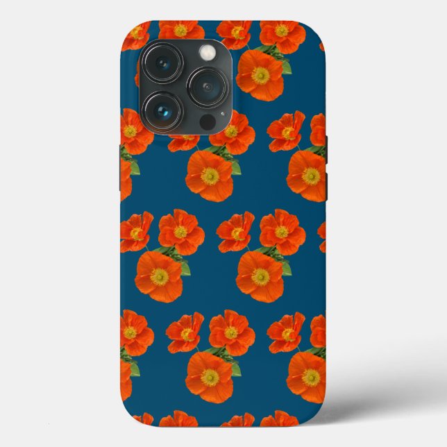 Orange Poppy Flowers Case-Mate iPhone Case (Back)
