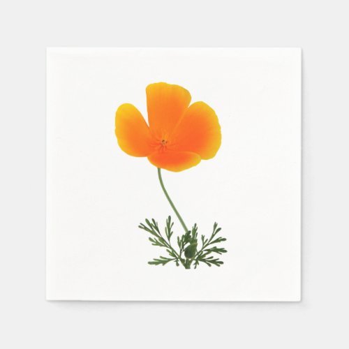 orange poppy napkin