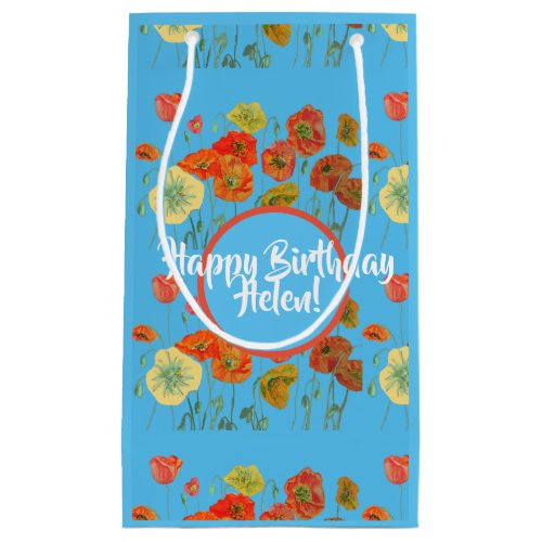 Orange Poppy Poppies Iceland Floral Gift Bag