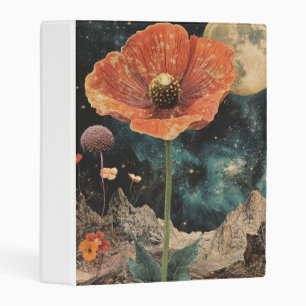 Orange Poppy Under Moonlight Mini Binder