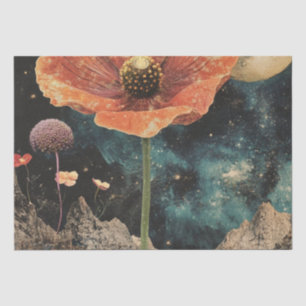 Orange Poppy Under Moonlight Tissue Paper