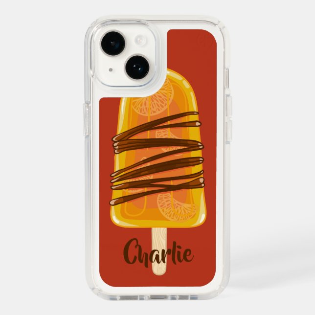 Orange Popsicle custom name phone cases (Front)