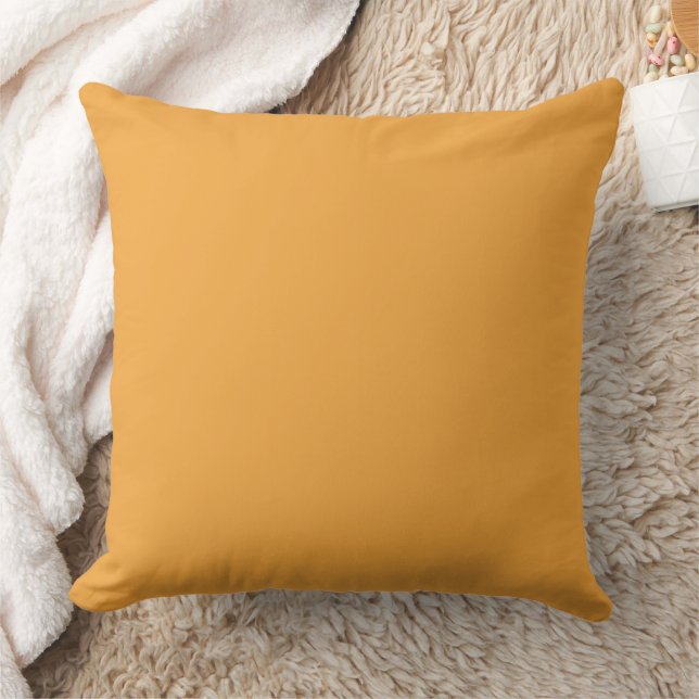 Orange Popsicle Solid Accent Throw Pillow (Blanket)