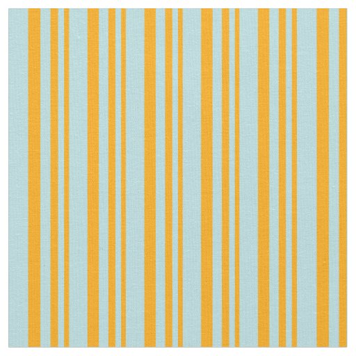 Orange & Powder Blue Lined Pattern Fabric