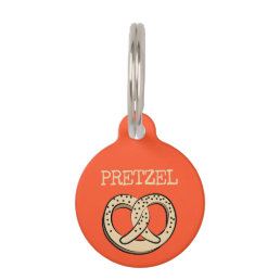 Orange Pretzel Pet Pet ID Tag