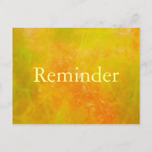 Orange professional appointment reminder card