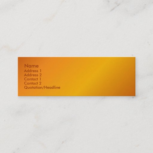 Customizable Orange Profile Card Business Card Templates
