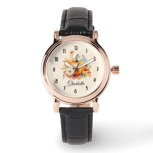 Orange Pumpkin and Flowers Autumn Watch