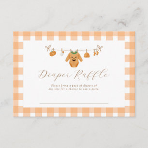 Orange Pumpkin Baby Raffle Enclosure Card 3.5x5