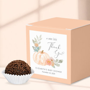Orange Pumpkin Baby Shower Thank You Favor Boxes