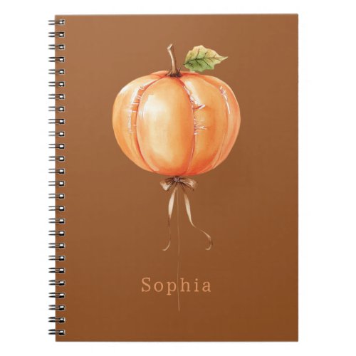 Orange Pumpkin Balloon Notebook
