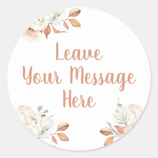 Orange Pumpkin Birthday Love Your Message Here Classic Round Sticker (Front)