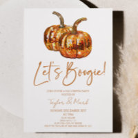 Orange Pumpkin Disco Ball Boogie Halloween Party