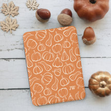 Orange Pumpkin Fall Autumn Halloween Initials