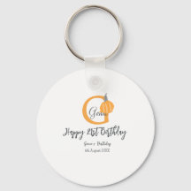 Orange pumpkin fall birthday 21st gray pastel fall