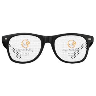 Orange pumpkin fall birthday 21st gray pastel fall retro sunglasses