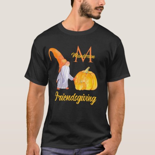 Orange Pumpkin Gnomes Friendsgiving T_Shirt
