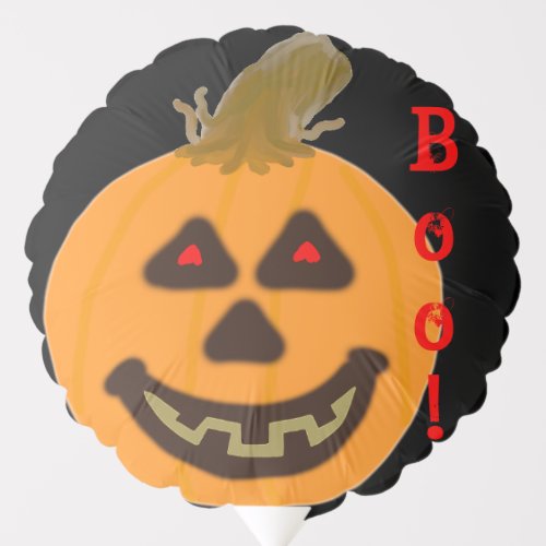 Orange Pumpkin Halloween Boo Balloons