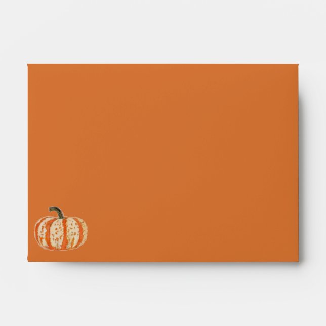 Orange pumpkin Halloween custom envelopes (Front)