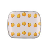 Orange pumpkin head pattern candy tin (Top)
