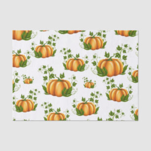 Orange Pumpkin Rustic Country Birthday Party Tissue Paper