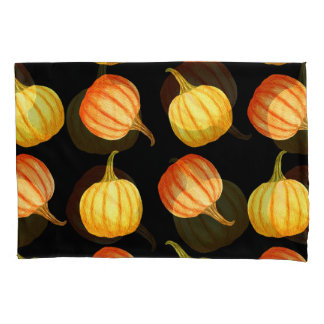 Orange Pumpkin: Seamless Watercolor Pattern. Pillow Case