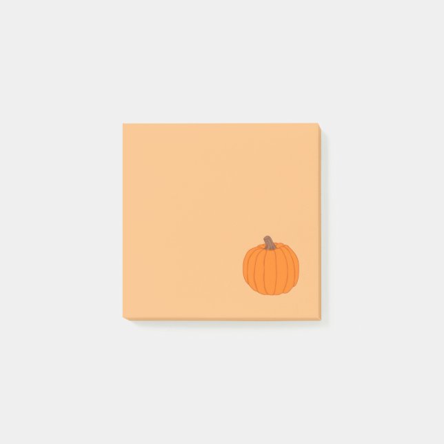 Orange Pumpkin Sticky Notes (Front)
