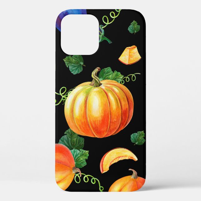 Orange pumpkin, Striped zucchini, blue eggplant on Case-Mate iPhone Case (Back)