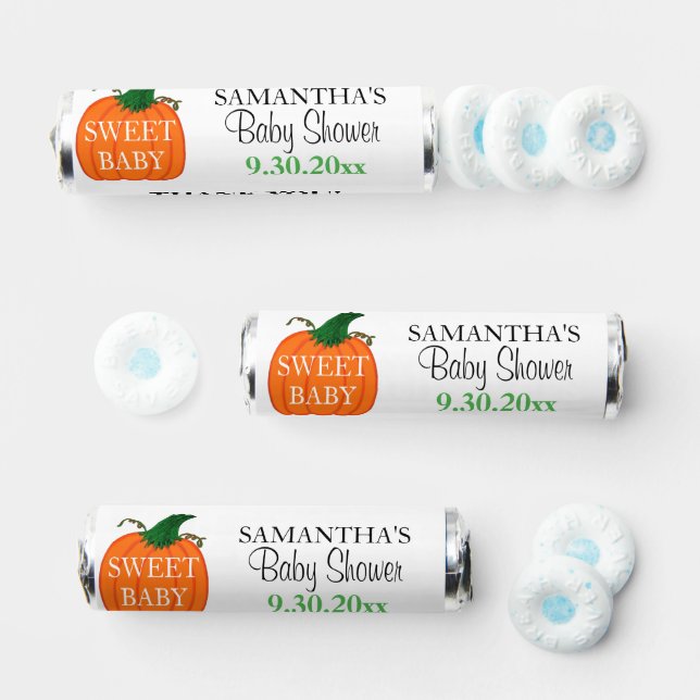 Orange Pumpkin Sweet Baby Shower Favors (Assorted)