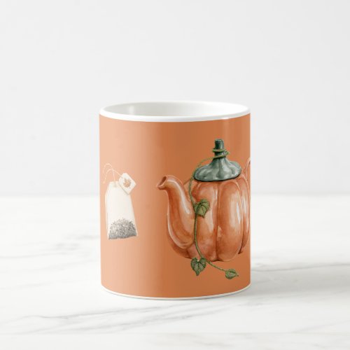 Orange Pumpkin Teapot Tea Coffee Mug