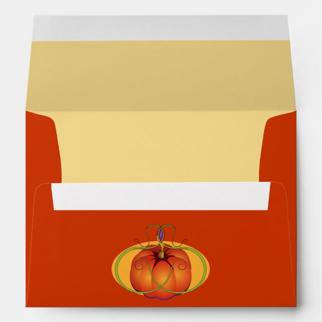Orange Pumpkin Thanksgiving Envelope (Back (Bottom))