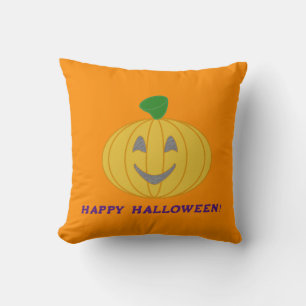 Orange Pumpkin Throw Pillow