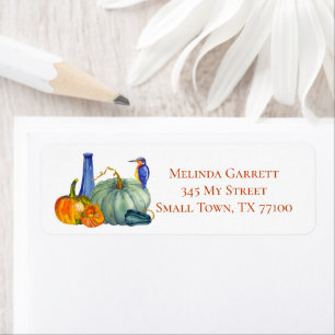 Orange Pumpkins Happy Fall Farm Custom Label