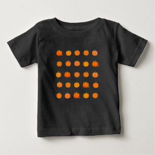  Orange Pumpkins Pattern Baby T-Shirt