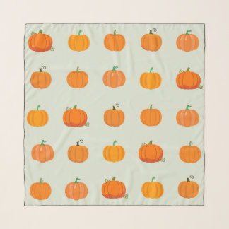  Orange Pumpkins Pattern Scarf