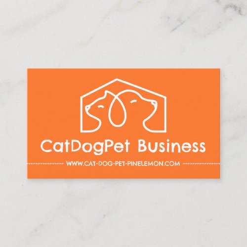 Orange Puppy Daycare Playroom Business Card