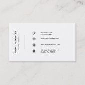 Orange Purple Abstract Watercolor Business Card (Back)