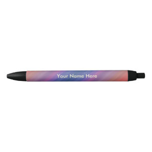 Orange Purple and Blue Stripes Pattern with Name Pen