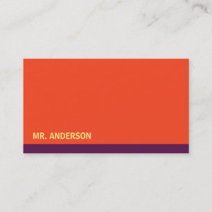 Orange Purple Background Business Card