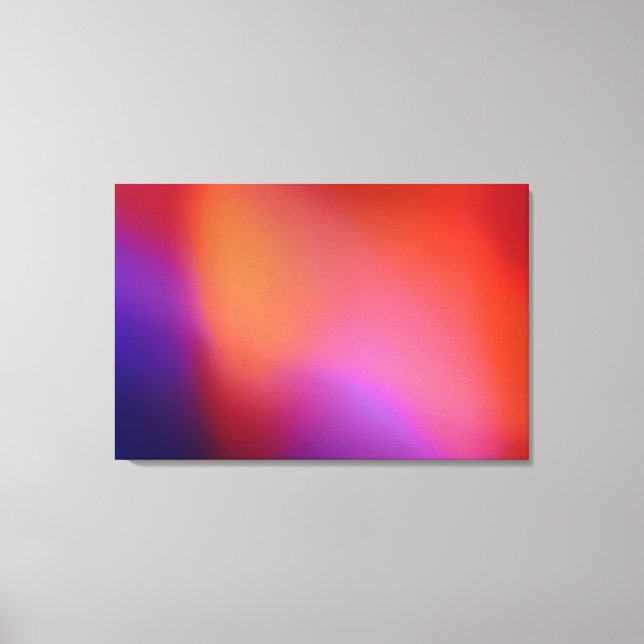 Orange Purple Blue Violet and Red Abstract Glow Canvas Print (Front)