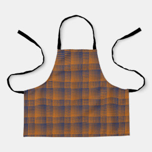 Orange Purple Checker Abstract Pattern Apron