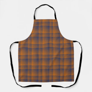 Orange Purple Checker Abstract Pattern Apron