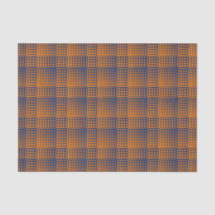 Orange Purple Checker Abstract Pattern Tissue Paper