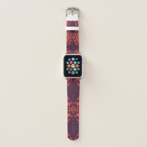 Orange purple cool unique trendy flower abstract apple watch band