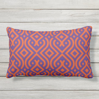 Orange & Purple Design Outdoor Pillow