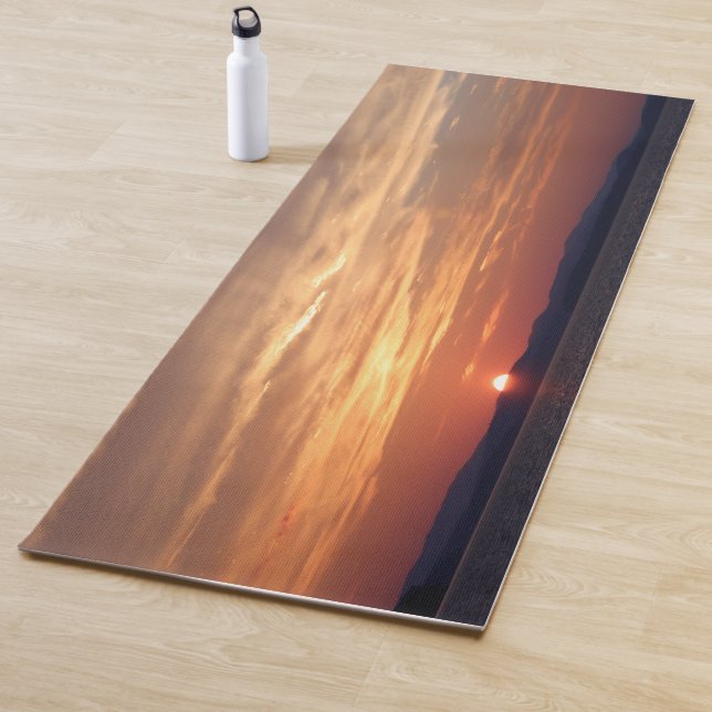 Orange Purple Lakeview Sunset - Yoga Mat purple  (In Situ)