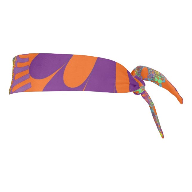 Orange Purple Mod Athletic Headband (Rotate 90)