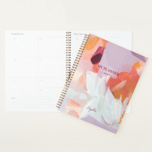 Orange & Purple   Modern Abstract Art Personalized Planner